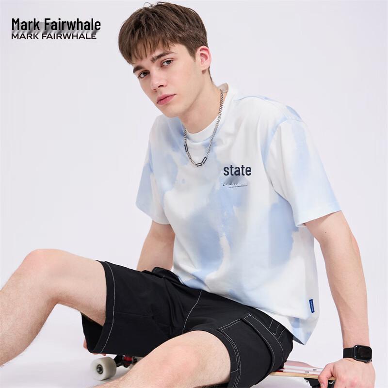 Mark Fairwhale Men s Tie-Dye Gradient Cotton Short Sleeve T-Shirt 185/XXL