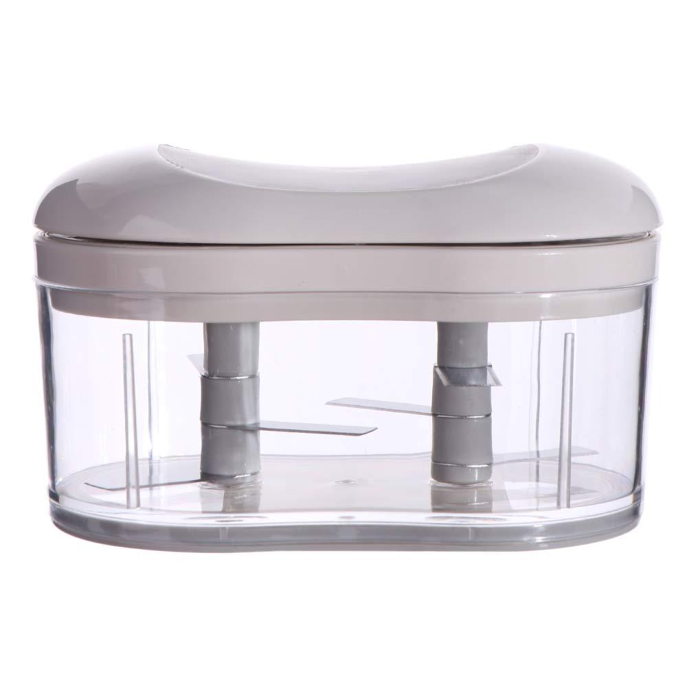 

Багатофункціональна ручна часникодавка овальної форми, що заощаджує зусилля, подрібнювач часнику, ефективна конструкція ручного натискання, цибулерізка, для приготування їжі сірий