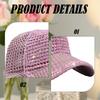Mesh Rhinestone Baseball Cap Breathable Duckbill Adjustable Summer Beach Sun Hat Protection