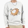 Unisex Cotton Sweater Pullover Hoodie Printed Sweater Lazy Shiba Loves Boba! Pullover Sweatshirt Casual Long Sleeve Sweatshirt