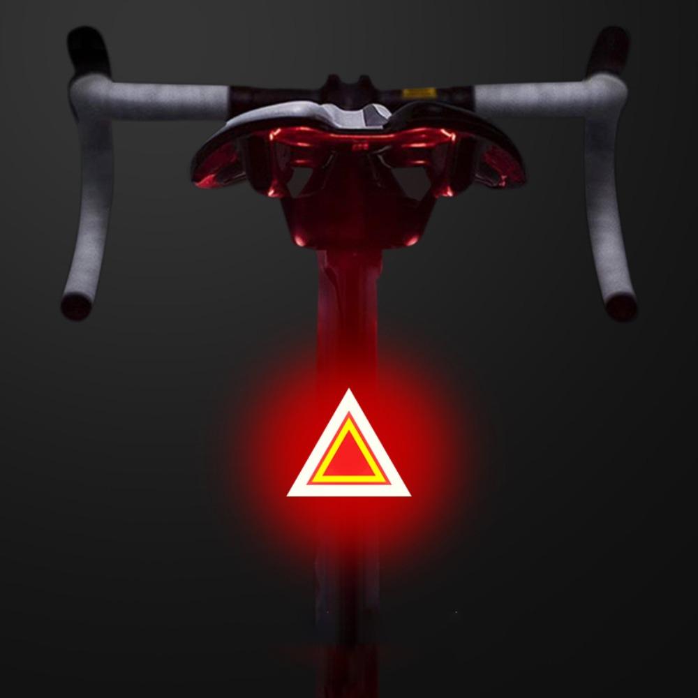 Heart Shape Design Bicycle Taillight USB Rechargeable Bike Seatpost Light  Night Riding