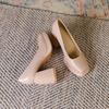 9-High heels women's autumn new waterproof table Mary Jane shoes thick heel square head shallow mouth single shoes women