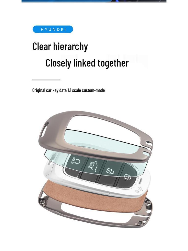 Leather Key Case for 2021 Hyundai Tucson L - Fits 2020-2021 Models