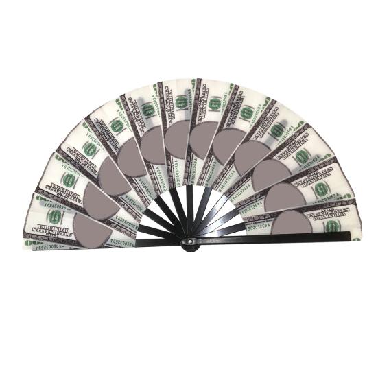 Kungfu Fächer Faltbar Tragbar 13-Zoll Handheld Bambusfächer mit Fluoreszierender Leuchtfarbe Leichtes Kühlendes Accessoire