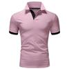 New Trendy Men'S Summer Collar Paul T-Shirt Men'S Heavy Oversize Solid Color Casual Short Sleeve