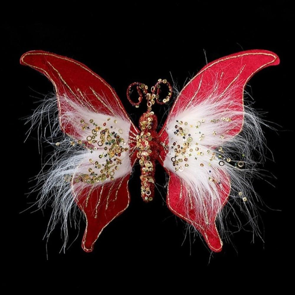 with Clip Christmas Butterflies Ornaments Christmas Tree Decoration  New Year Celebration