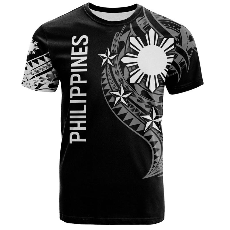 Stampa 3D Filippine Emblema Filippino T-shirt Stili Tribali Filippine Magliette Grafiche Moda Bambino Maniche Corte Vintage