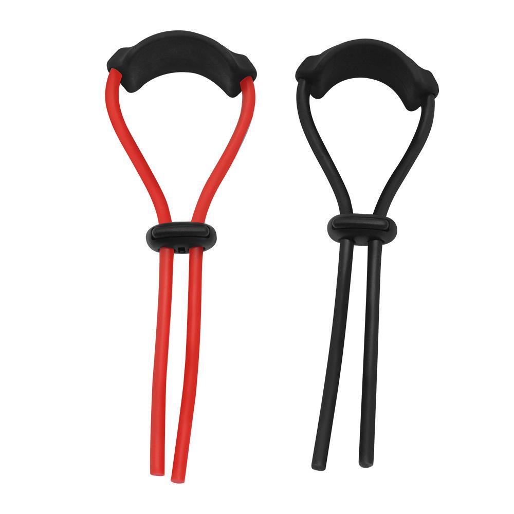Male Cock Rings Adjustable Penis Ring Lock Ejaculation Scrotal Binding Ball Stretcher Rope Silicone Cockring Sex Toys For Men