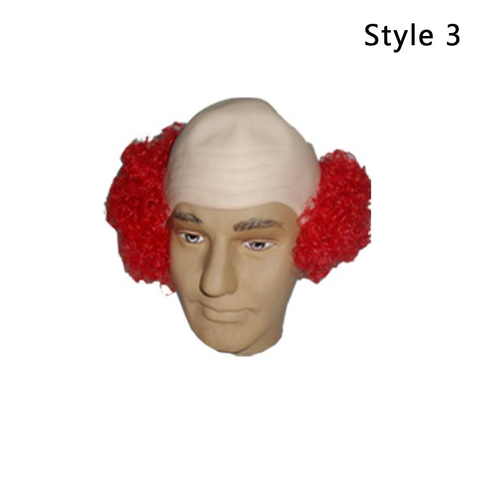 Clown Cosplay Bald Cap Wig Props Headgear Fashion Clown Wig  Halloween Party