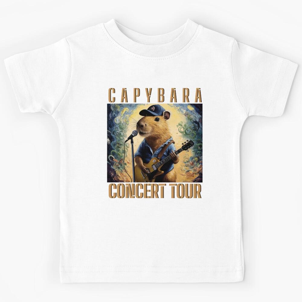 Capybara Concert Tour Rock Capybara Guitar Stage Kids T-Shirt 160