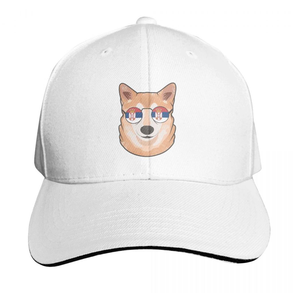 Vintage Patriotic Shiba Inu Serbian Flag Baseball Cap Custom Caps Hat Luxury Brand Beach Bag Women Unisexs
