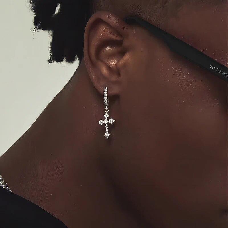 Cross Earrings For Women, Fashionable And Exquisite Design, High-End And Versatile Temperament Earrings Accessories