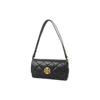 Tory Burch Tb-Willa Minimalist Fashion Cross-Stitch Metal Logo Rivet Decor Caviar Bag Baguette Bag Leather Crossbody Shoulder Bag Small 143673-001