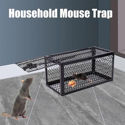 Wiederverwendbare Metall-Mausefalle Käfig mit einstellbarer Empfindlichkeit & automatischer Verriegelung Humaner Nagetierfänger für Schädlingsbekämpfung im Haus