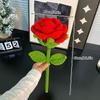 Handmade Yarn Crochet Red Rose Diy Knitting Sunflower Creative Birthday Gift Valentine'S Day Proposal Gift Large Rose Branch