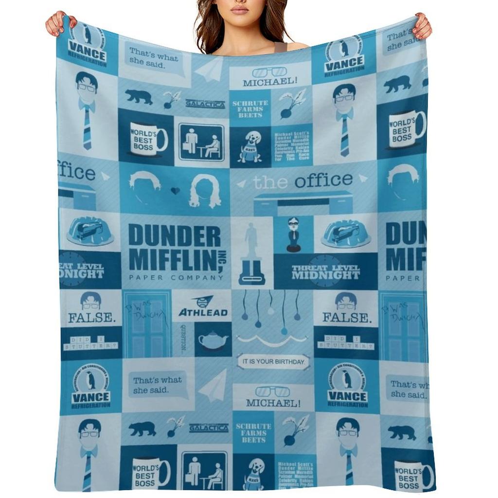 The Office Throw Blanket bed plaid Sofa Quilt Bed covers christmas gifts Blankets