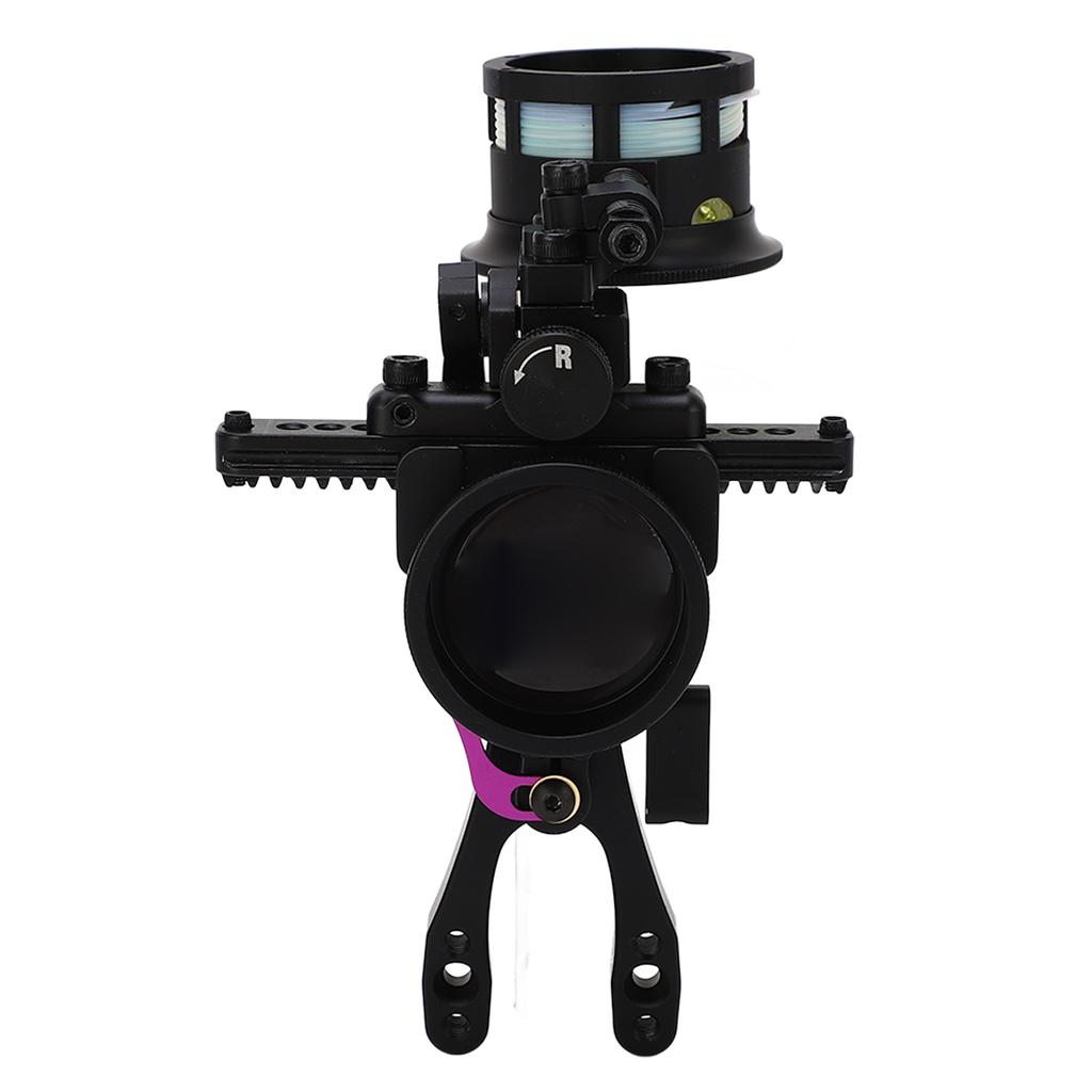 Vedere pentru tir cu arcul, aliaj de aluminiu, cu 1 pini, cu adaptor pentru antrenament cu arcul, negru