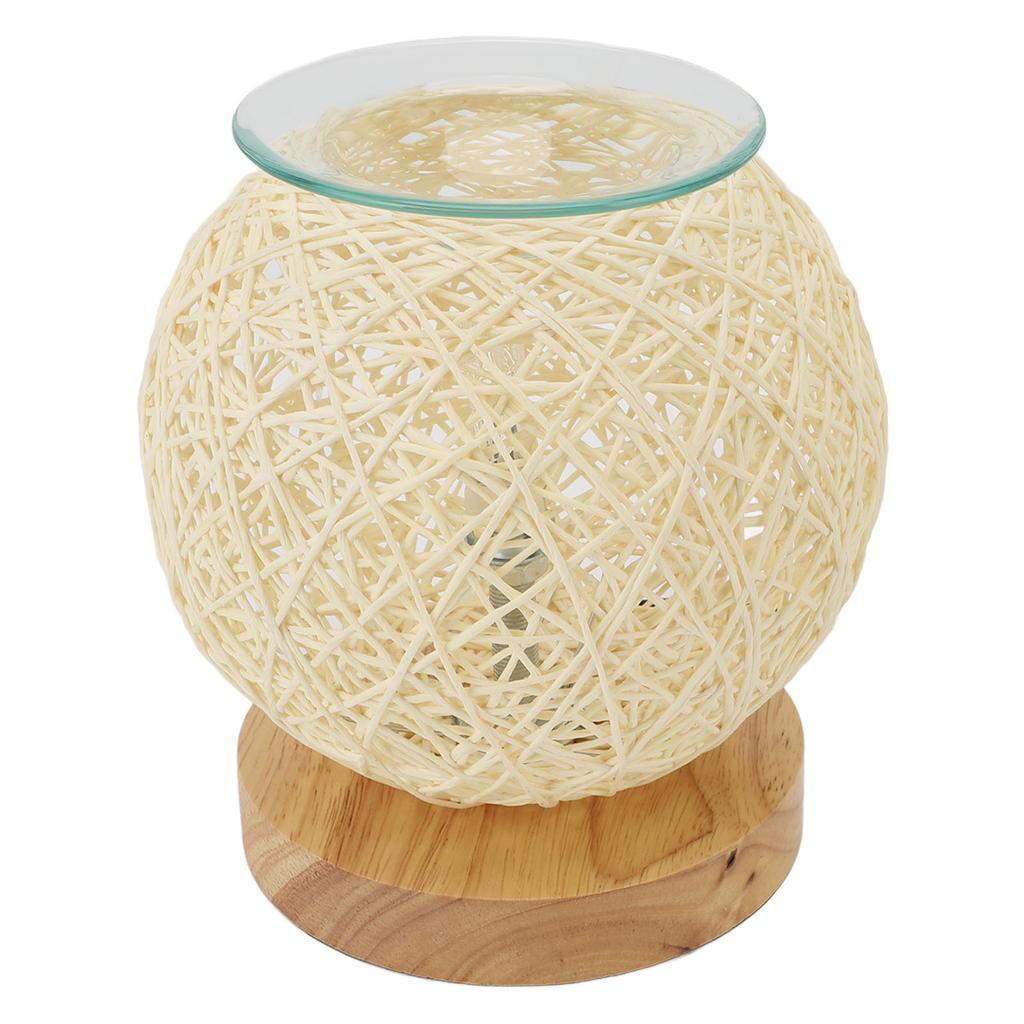 Verstellbare Rattan-Tischlampe Dimmbar Geflochtene Aromatherapie-Lampe Nachtlicht für Wohnzimmer Schlafzimmer Studentenwohnheim Dekoration