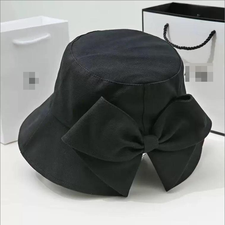 

Korean Style Bowknot Slit Sun UV Protection Hat Summer Beach Outdoor Fisherman Cap Cute Girly Bucket Hat for Women Girls 2026 чёрный
