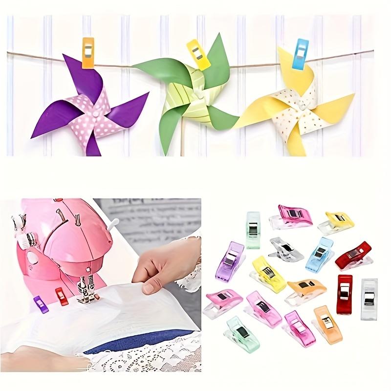 20/50PCS Multipurpose Sewing Clips Colorful Clips Plastic Craft Crocheting Knitting Safety Clips Assorted Color Binding Clips Paper