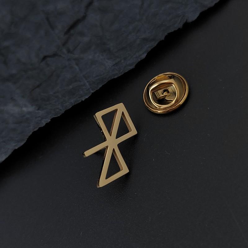 

Fashionable Bluetooth Hollowed Out Design Men s Women s Suit Brooch Cufflinks Dress Accessories Retro High-end Sense Versatile 14k