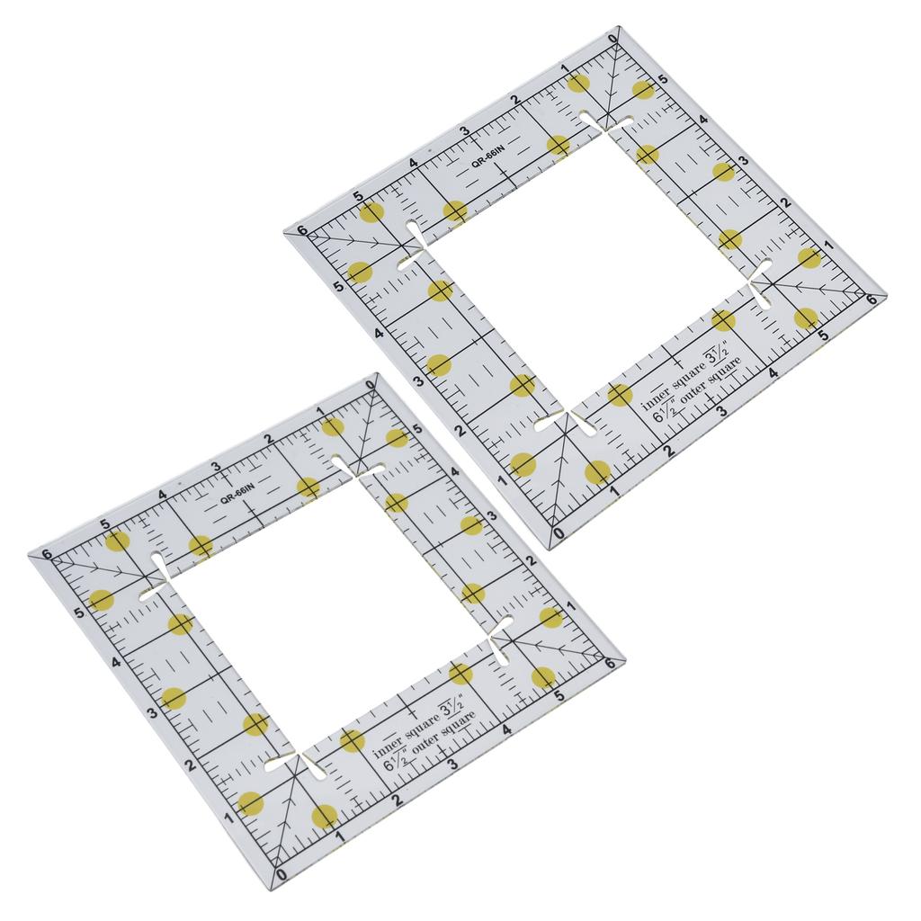 2 Stück Quiltlineale Langlebiges Transparentes Acrylmaterial Schneidschablonen für Scrapbooking Papierbasteln