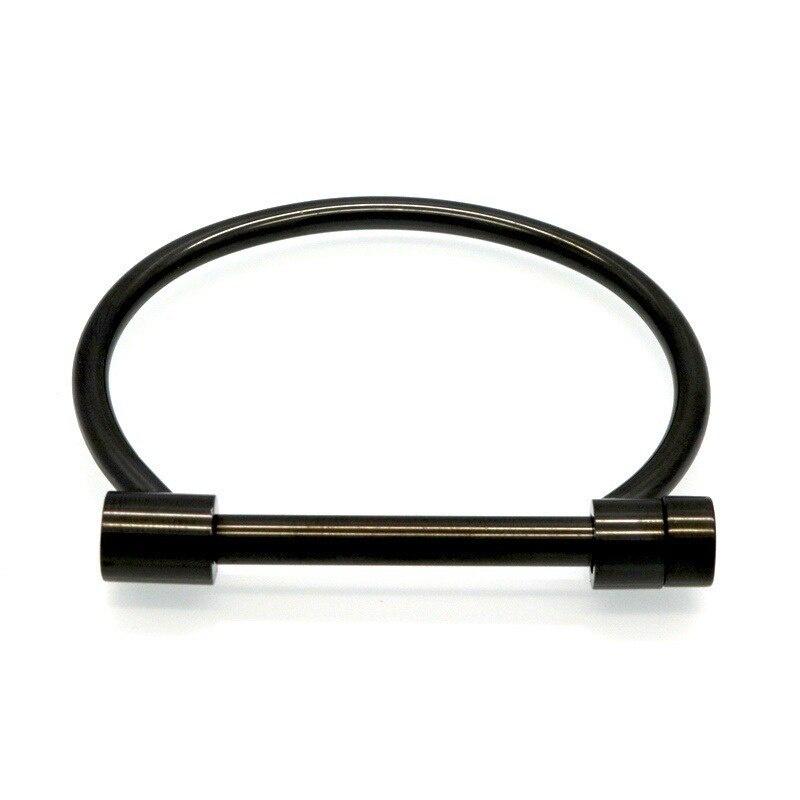 Япония и Южная Корея Модный стиль Браслет с буквой D Женский браслет в виде подковы Ювелирное изделие чёрный