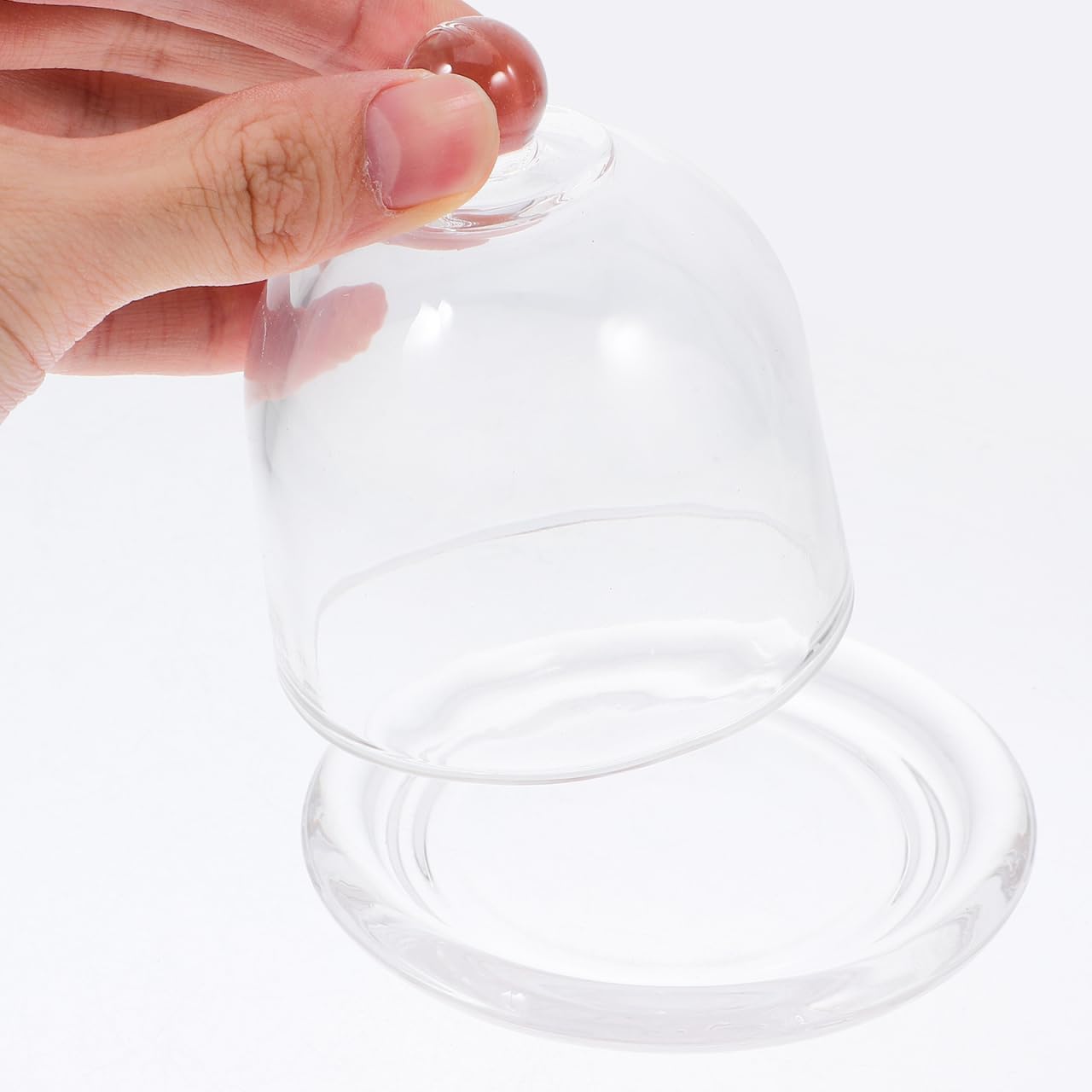 

PRETYZOOM Стеклянная подставка для торта с крышкой - Мини-купол для демонстрации кексов 9x9см, Поднос для подачи закусок, Блюдо для десертов для макарон, канноли, десертов