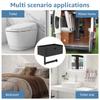 Stainless Steel Toilet Paper Holder Self-Adhesive Wall-Mount Bathroom Tissue Rack with Storage Box for Home Bathroom Accessories