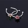 Party Dress Stainless Steel for Girl Crystal Ear Clip Nostril Hoop Body Jewelry Fake Nose Ring