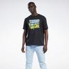 Reebok Retro Print Casual Sports Short Sleeve T-Shirt Unisex Tops Black GS4183