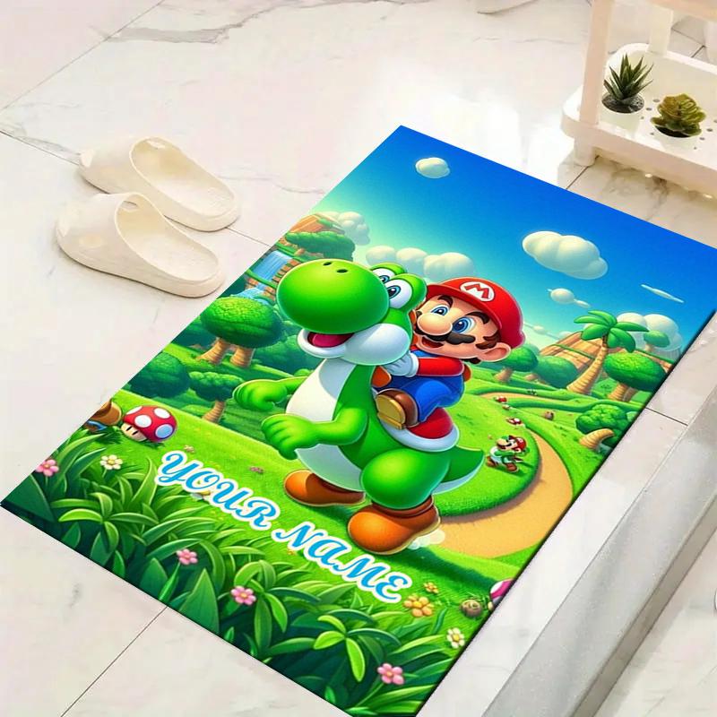 Custom 1Pc Mario Yoshi Adventure Rug Office Carpet Indoor Outdoor Entrance Doormat Nonslip Soft And Comfortable Living Room D2915172