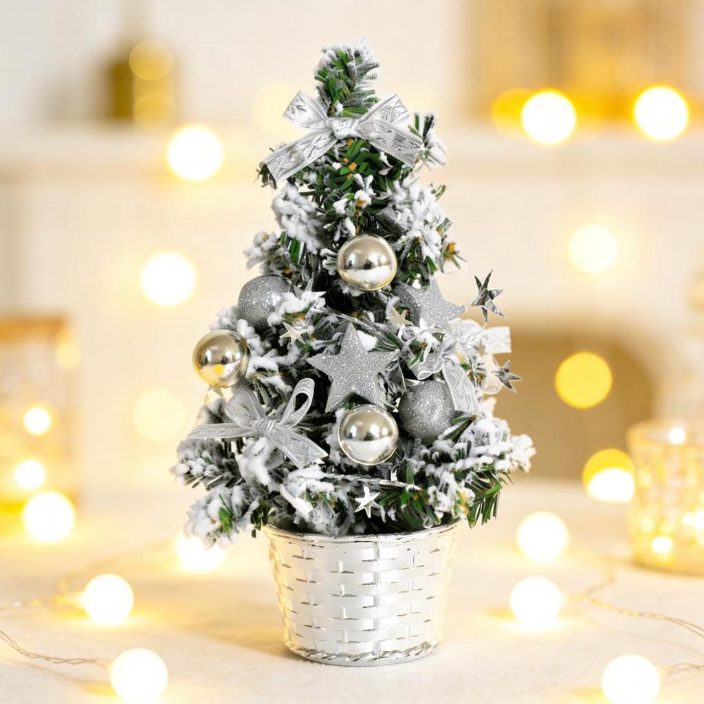 Mini 20cm Cartoon Christmas Tree Ornaments for Tabletop and Mall Decor