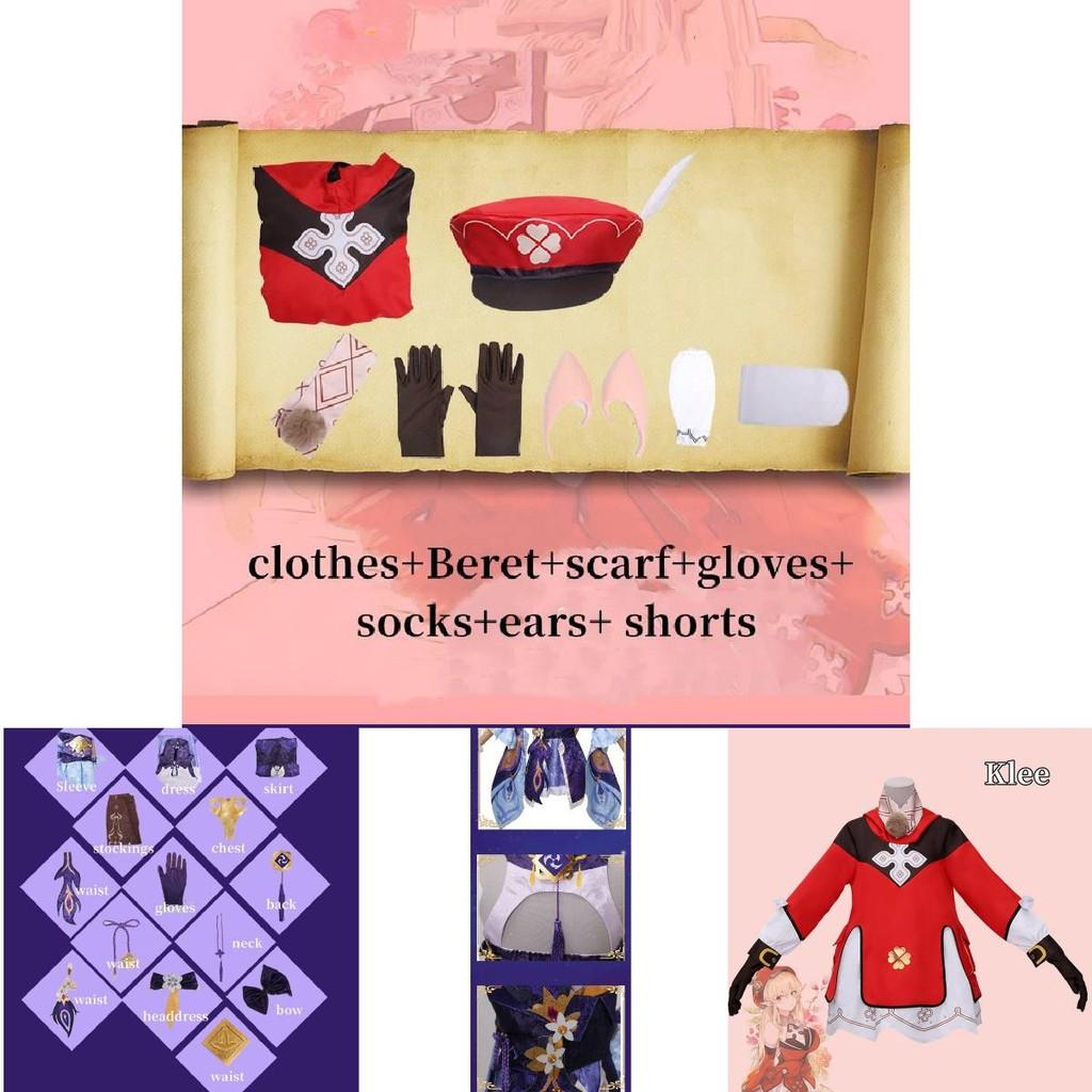 Stunning Genshin Impact Hu Tao Keqing Klee Cosplay Costume For Halloween