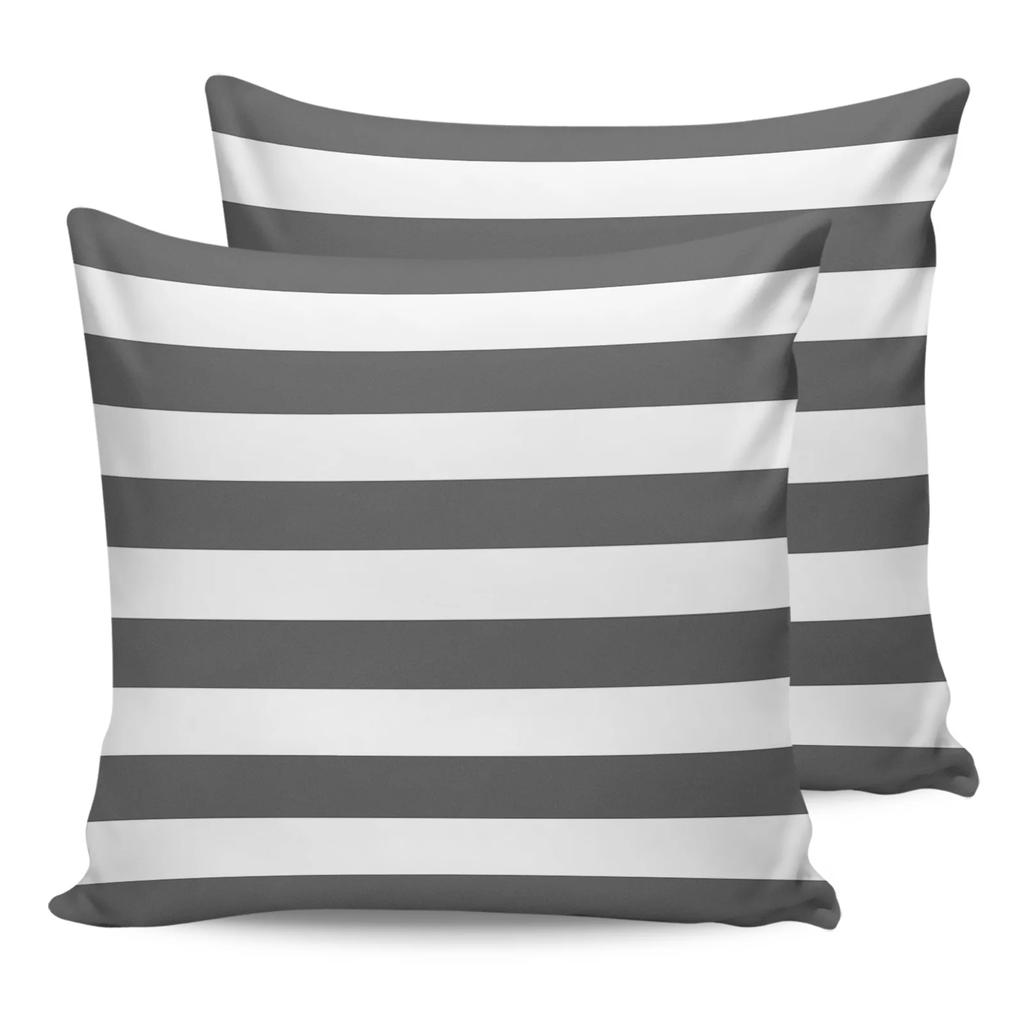 Navy Blue White Stripes Waterproof Pillow Cover Home Office Decoration Pillow Case Chair Sofa Cushion Cover