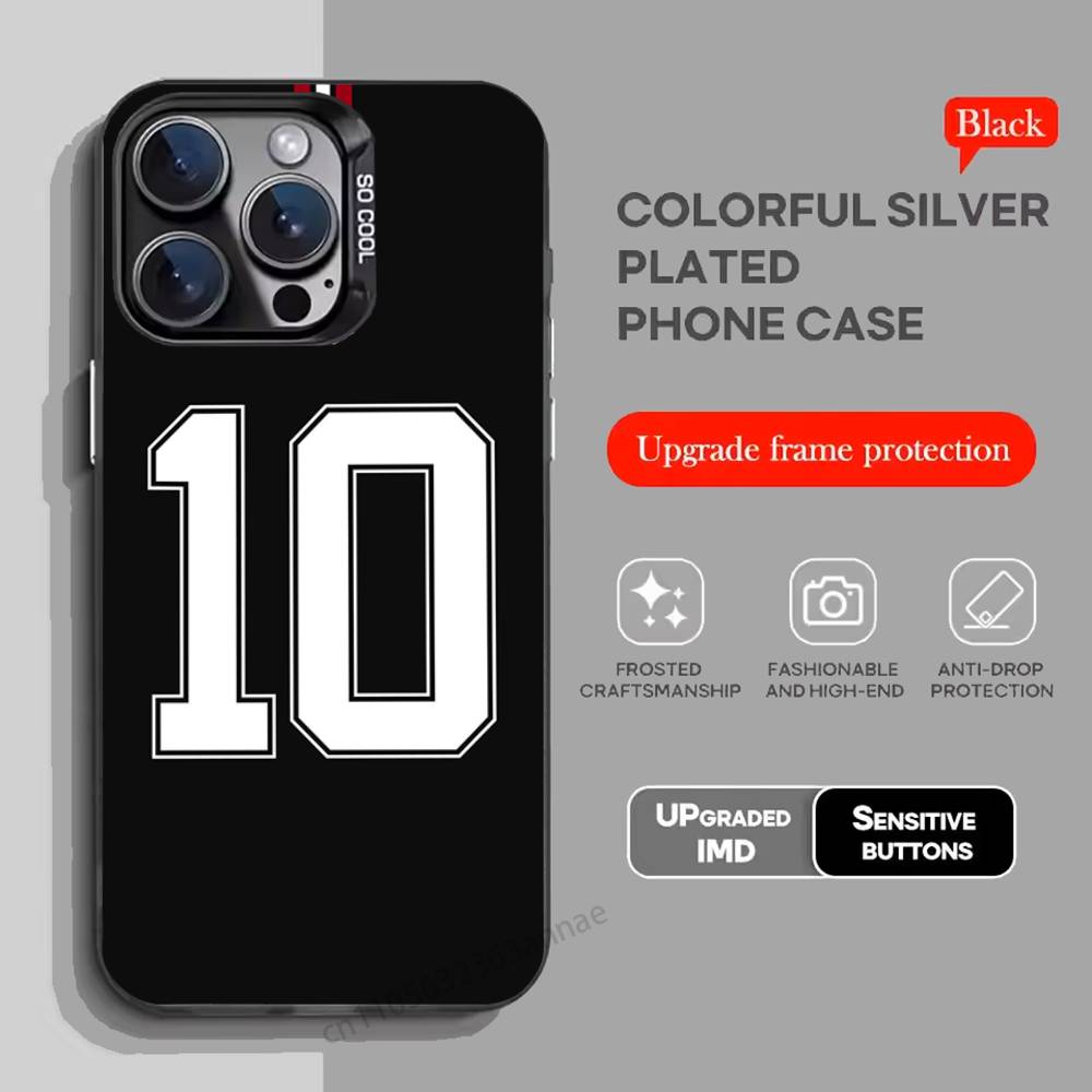 For N-Neymar Football 10 Phone Case for iPhone 15 16 Pro Max Air SE 11 13 Pro 14 Plus 12 11Pro 15Pro Max 16e Cover