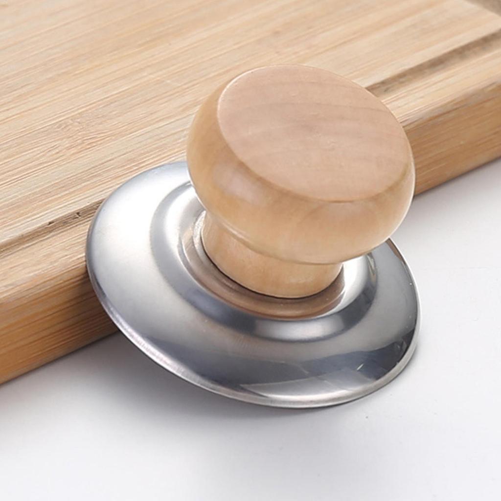 Universal Pot Lib Knobs Caps Wooden Heat-Resistant Cooking Pan Lid Covers Replacement Lifting Handle Kitchen Cookware Supplies