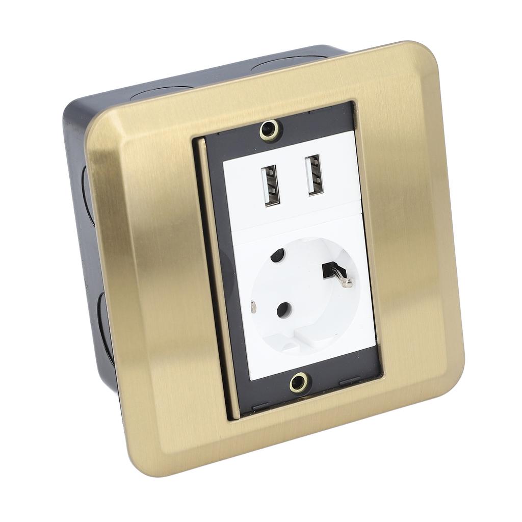 Table Connection Box Conference Room Countertop Desktop Socket Outlet Strip EU Standard 2 Hole with 