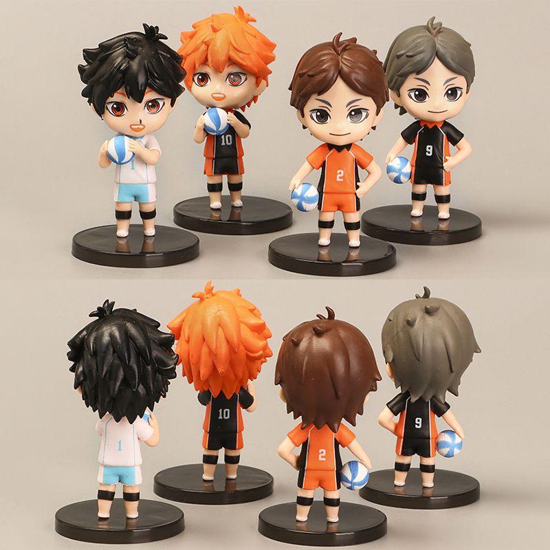 Entzückendes 4er-Set Haikyuu Actionfiguren Hinata Shoyo Volleyball-Kind Sammlerstücke