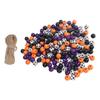 200pcs Wood Beads Round Wooden Farmhouse Decorative Spacer Beads for DIY Garland Crafts Jewelry MakingPurple Black