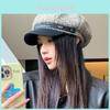 Classic Octagonal Hat For Women With Wool Fabric And Wide Brim For Winter And Fall Style