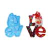 Holographic Resin Molds Christmas Gnome Silicone Molds Resin Pendant Molds
