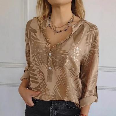 Dámská halenka s novým módním designem a výstřihem do V