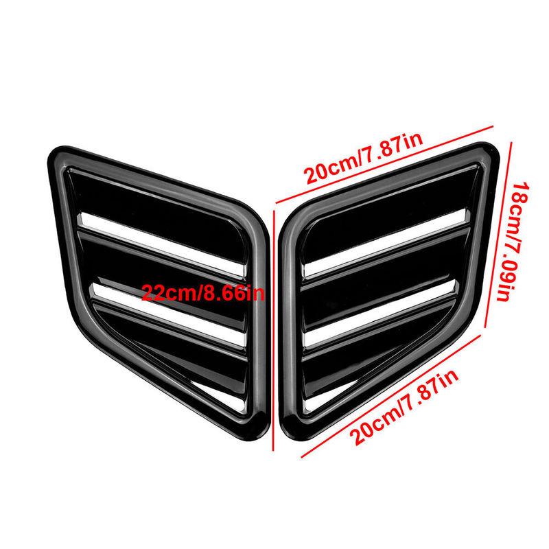 2X Engine Hood Vent For Renault Megane 3 RS Clio MK4 2010-2016 Louvers Air Scoop Bonnet Vent Cover Air Intake Cover Glossy Black