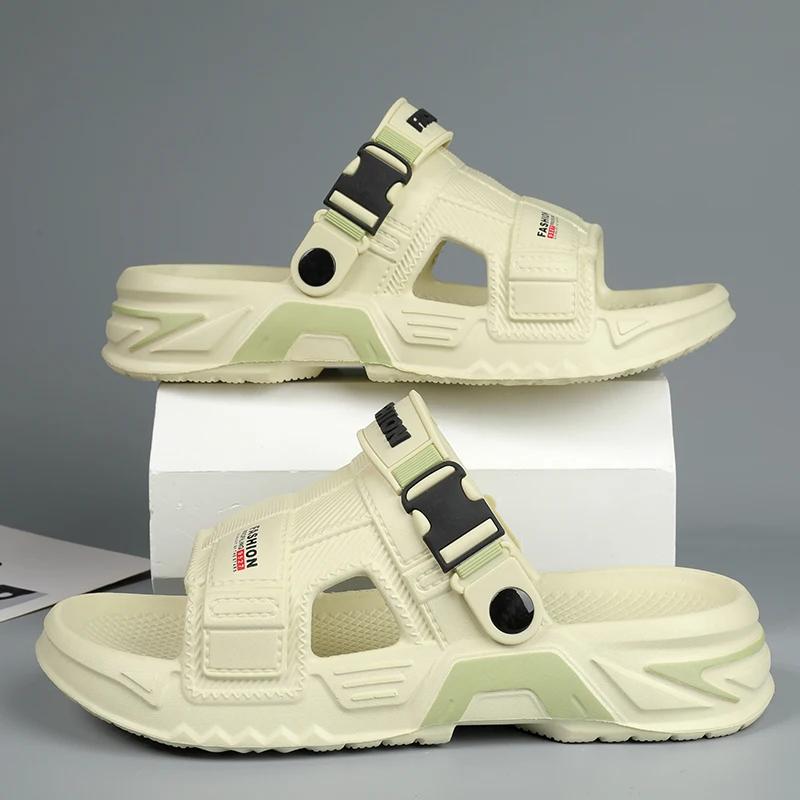 Fashion High Quality Men Outdoor Beach Shoes Slippers Soft Comfortable Sports Clogs Garden Shoes Men's Beach Sandalsbotas Para Hombre