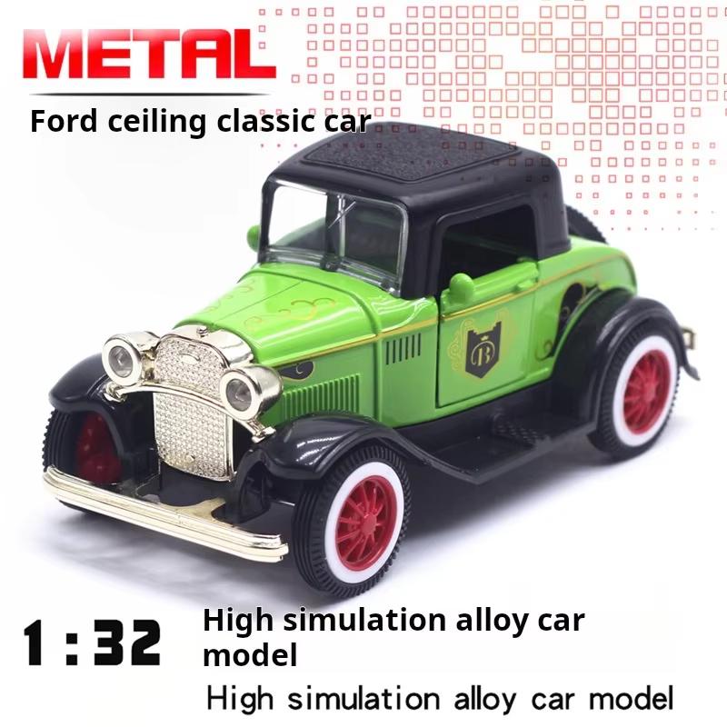 1:32 Klassisches Ford Oldtimer-Modellauto aus Metall, Cabriolet, Geschenk für Kinder