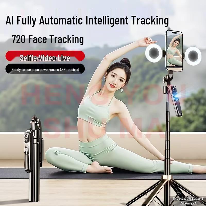 26-Model All-Automatic 360° AI Smart Tracking Selfie Stick and Gimbal with Face Tracking for Live Streaming