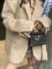 Pevná Elegantní Vintage Kožešinová Bunda Dámská Nová Móda Sladký Volný Kancelářský Kabát Dámský Korejský Návrhář Ležérní Streetwear Oblečení 2024