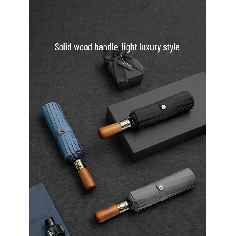 ZUODU Large Fully Automatic 10-Rib Folding Umbrella