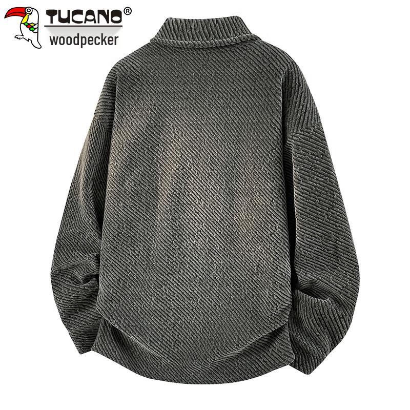 TUCANO Men's Autumn/Winter Textured Lapel Cardigan Jacket